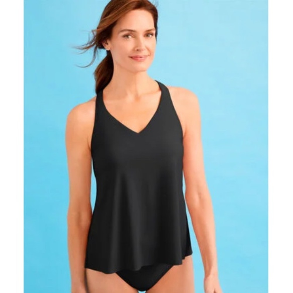 Talbots Black Women's Swim Top